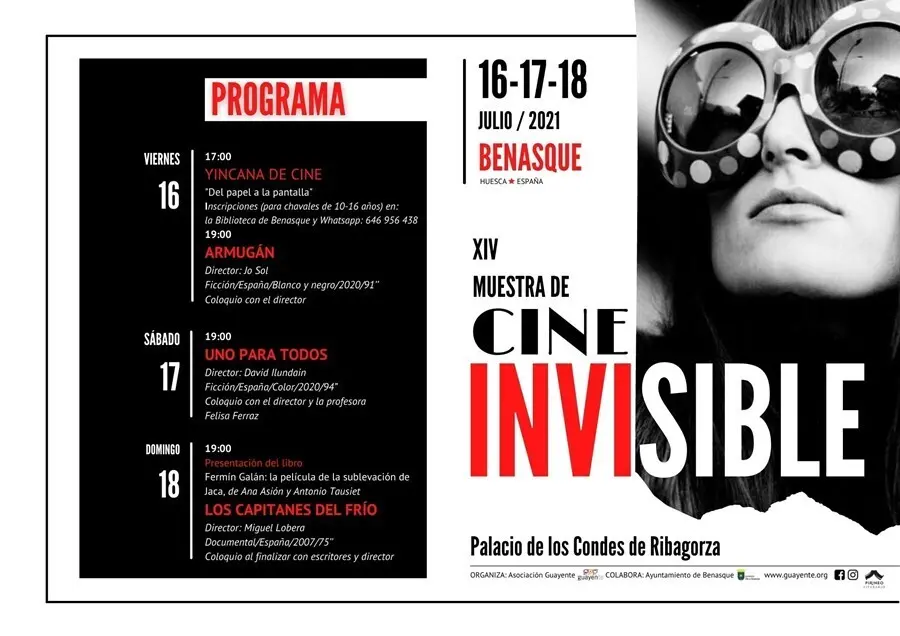 Cartel de  la decimocuarta edici&oacute;n de la Peque&ntilde;a Muestra de Cine Invisible de Benasque