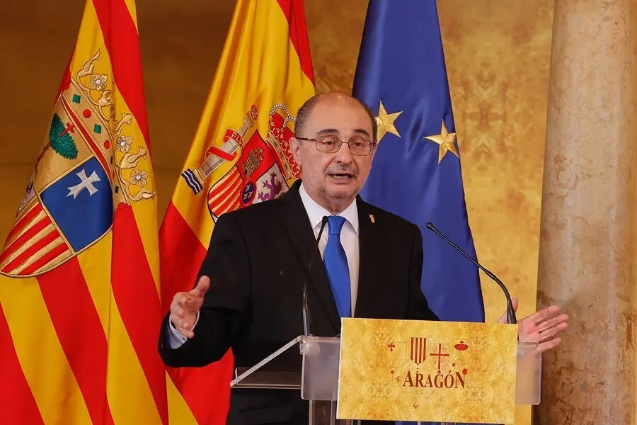 Archivo - El presidente del Gobierno de Arag&oacute;n, Javier Lamb&aacute;n.