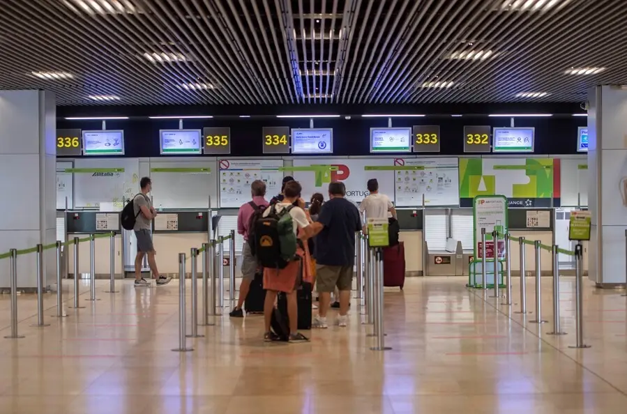 Aeropuerto Adolfo-Su&aacute;rez Madrid Barajas en Madrid, (Espa&ntilde;a). 