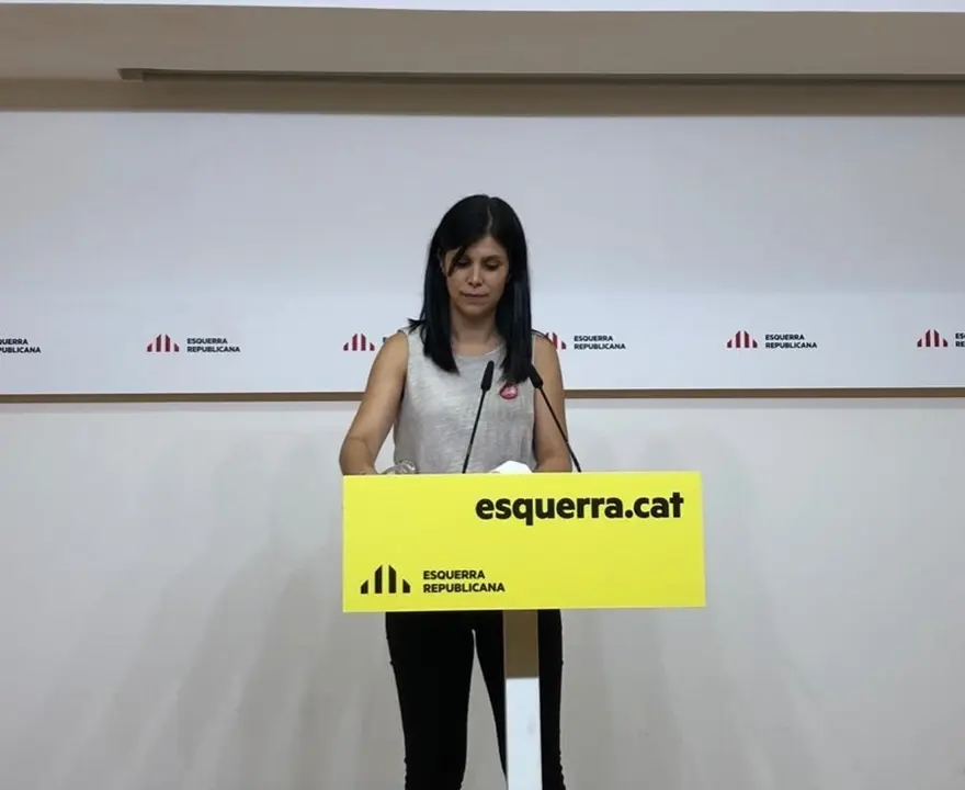 La secretaria general adjunta y portavoz de ERC, Marta Vilalta, en rueda de prensa el 19 de julio de 2021.