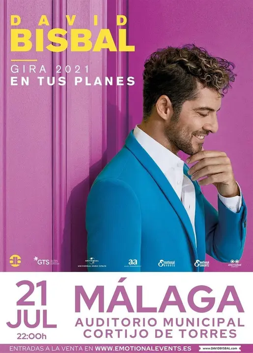 David Bisbal actuar&aacute; en M&aacute;laga el pr&oacute;ximo 21 de julio