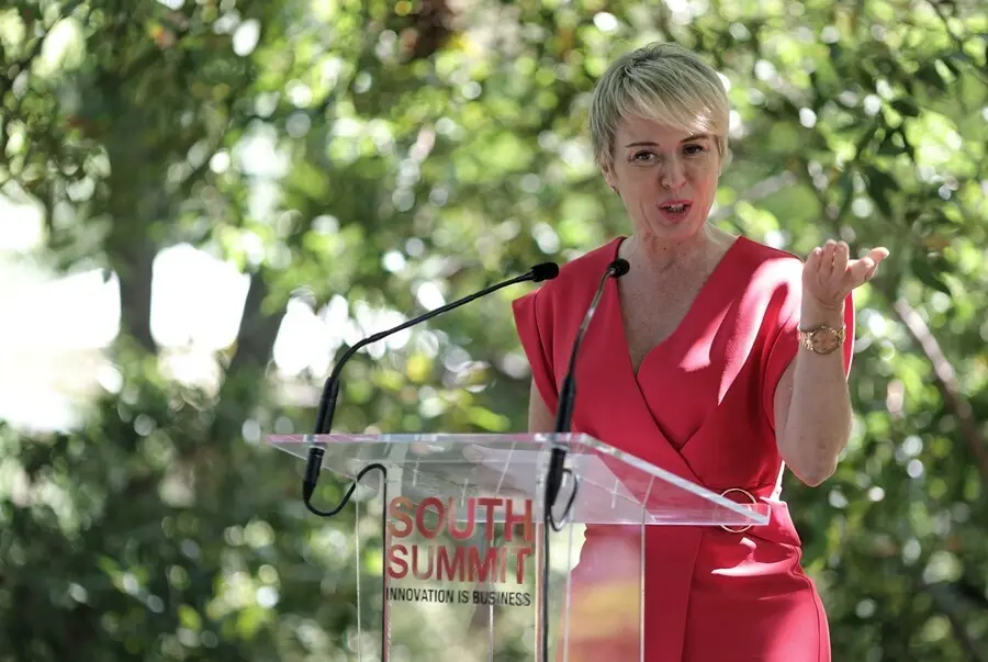 La secretaria de Estado de Digitalizaci&oacute;n e Inteligencia Artificial, Carme Artigas, interviene durante la presentaci&oacute;n de SOUTH SUMMIT 2021, a 12 de julio de 2021, en Madrid, (Espa&ntilde;a). 