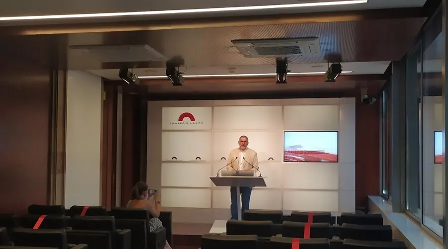 Rueda de prensa Carlos Carrizosa (Cs) el 20 de julio de 2021.