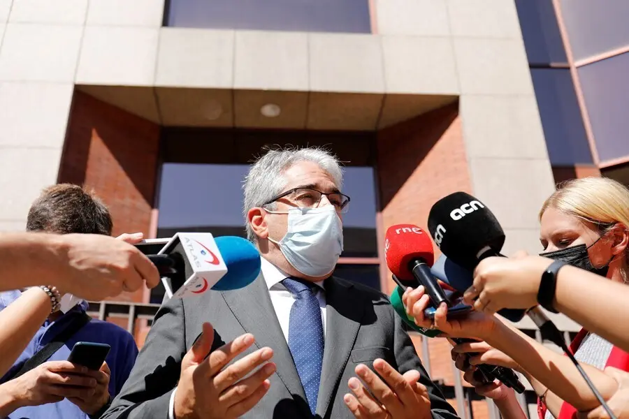 El coordinador de defensa de los exconsejeros del PDeCAT y exconsejero de Presidencia, Francesc Homs, a su llegada al Tribunal de Cuentas, a 30 de junio de 2021, en Madrid, (Espa&ntilde;a). El Tribunal de Cuentas contin&uacute;a la vista que inici&oacute; ayer para escuchar a