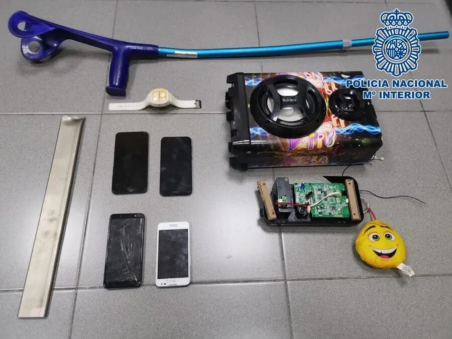 Material incautado por la Polic&iacute;a Nacional