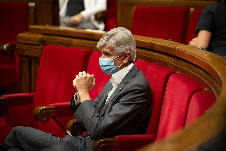 El conseller de Salud de la Generalitat, Josep Maria Argim&oacute;n, durante una sesi&oacute;n plenaria en el Parlament de Catalunya, a 21 de julio de 2021, en Barcelona, Catalunya (Espa&ntilde;a). Durante el Pleno, el conceller de Econom&iacute;a ha anunciado que el Govern recurrir