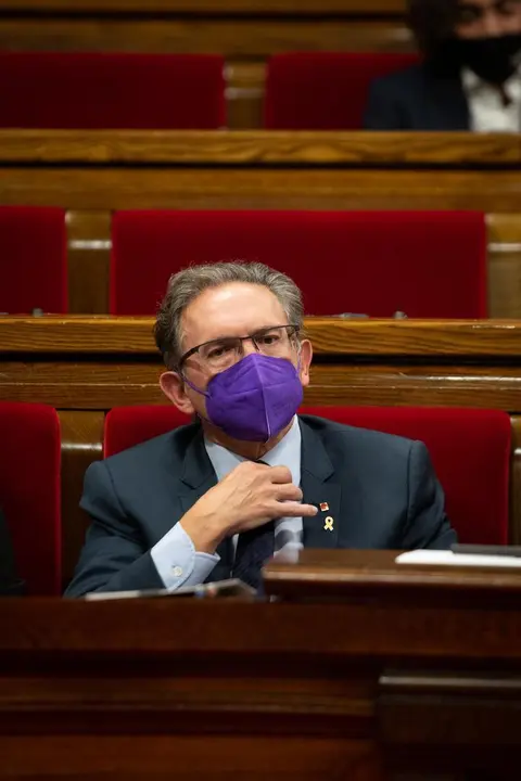 El conseller de Econom&iacute;a de la Generalitat, Jaume Gir&oacute;, durante una sesi&oacute;n plenaria en el Parlament de Catalunya, a 21 de julio de 2021, en Barcelona, Catalunya (Espa&ntilde;a). Durante el Pleno, el conseller de Econom&iacute;a ha anunciado que el Govern recurrir&aacute; al I