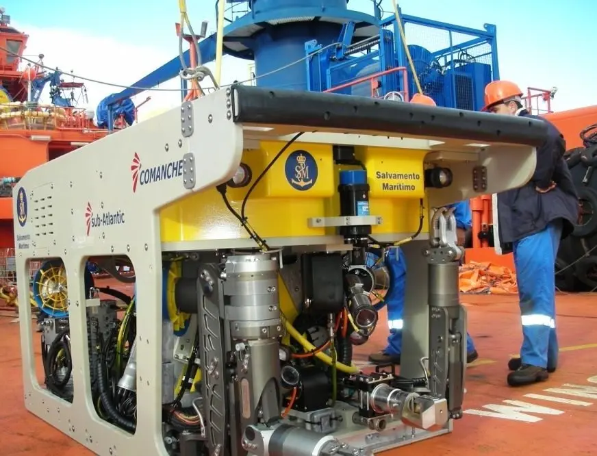 Robot (ROV) de Sasemar que se emplear&aacute; en la b&uacute;squeda del tripulante desaparecido