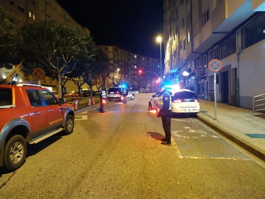 Control de la Polic&iacute;a Local de Lugo.