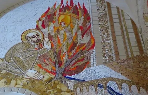 Mosaico del artista Marko Rupnik, sobre Ignacio de Loyola.