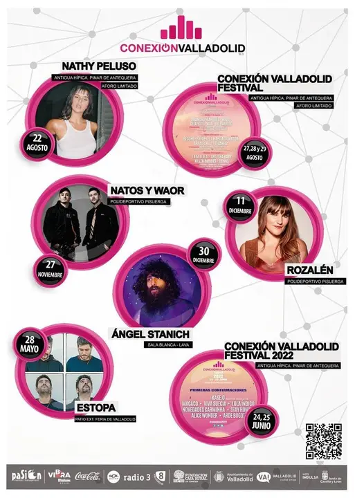 Conciertos anunciados por Pasi&oacute;n Eventos para los pr&oacute;ximos meses.
