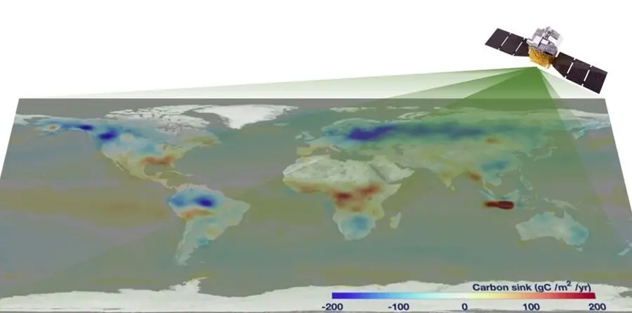 El primer mapa de flujo de carbono global derivado de la observaci&oacute;n de TanSat.