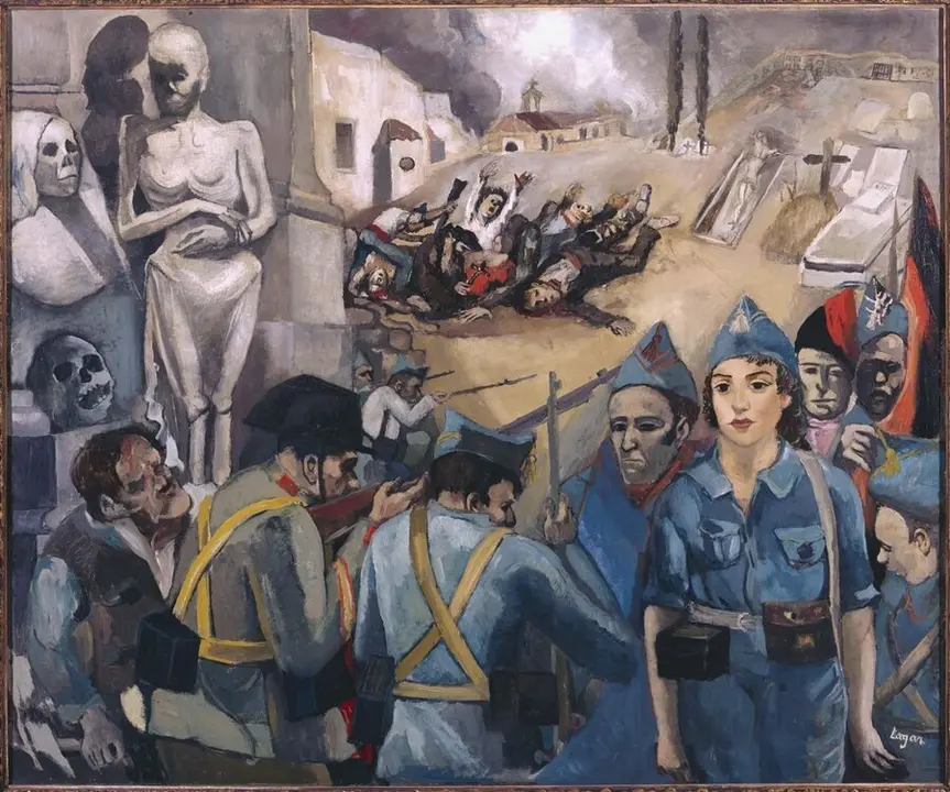 Celso Lagar 'Guerra Civil'. Museo Centro de Arte Reina Sof&iacute;a en dep&oacute;sito en el MNAC