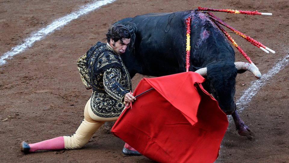 Morante de la Puebla durante la tarde de toros en el coso de Cuatro Caminos. / HARDY
