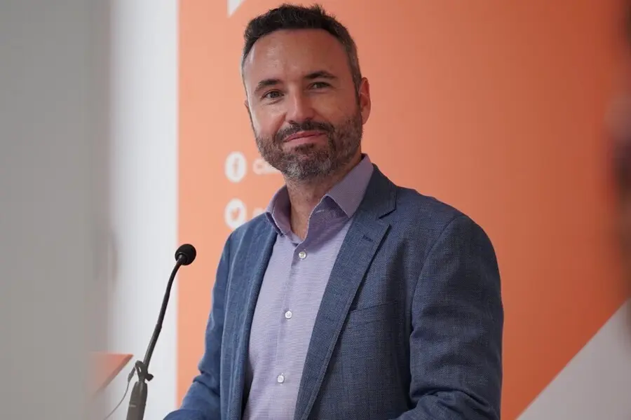 Guillermo D&iacute;az, diputado nacional de CS, en rueda de prensa