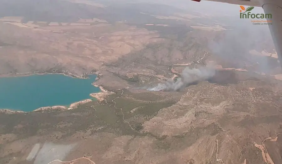 Incendio en Li&eacute;tor (Albacete)