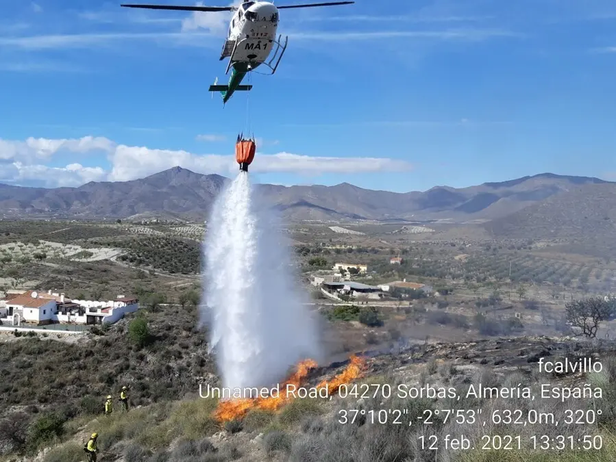 Almer&iacute;a.- Incendios.- Estabilizado el incendio de Sorbas 