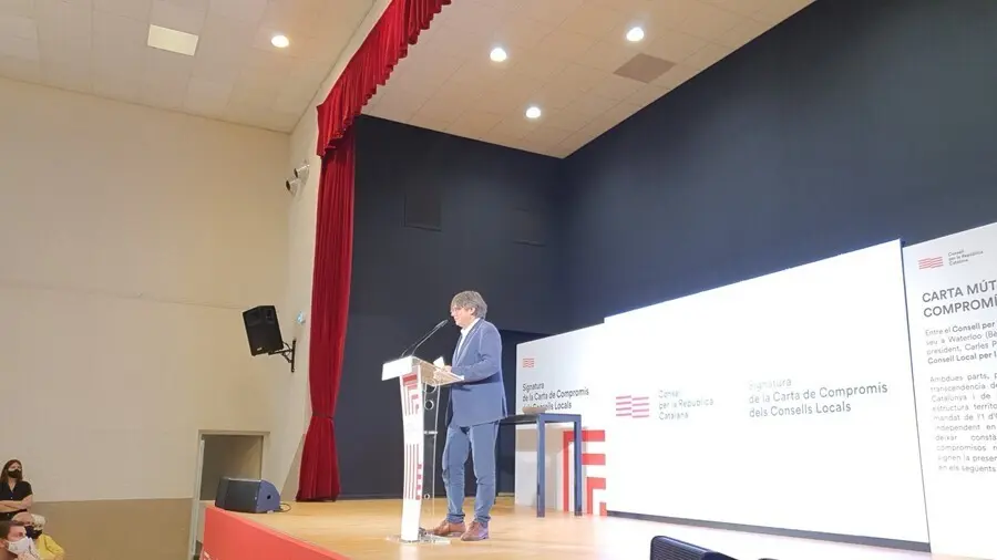 El expresidente de la Generalitat y l&iacute;der de Junts, Carles Puigdemont