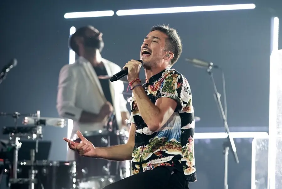 El grupo Vetusta Morla durante su actuaci&oacute;n en el Teatro Real de Madrid, a 26 de julio de 2021, en Madrid, (Espa&ntilde;a). 