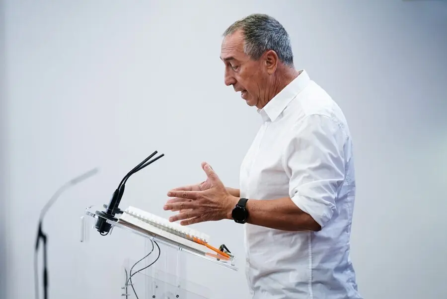 El diputado de Comprom&iacute;s en el Congreso, Joan Baldov&iacute;, ofrece una rueda de prensa en el Congreso de los Diputados, a 27 de julio de 2021, en Madrid, (Espa&ntilde;a).