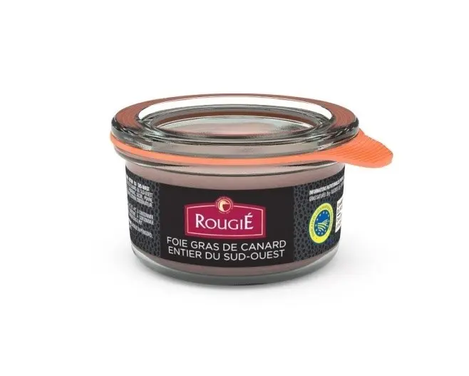 Foie gras de canard entier du sud ouest de la marca ROUGIE.