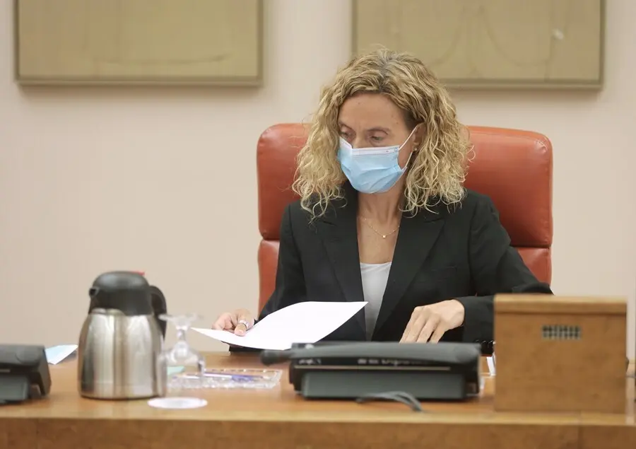 La presidenta del Congreso de los Diputados, Meritxell Batet, durante una sesi&oacute;n de la Diputaci&oacute;n Permanente en el Congreso de los Diputados, a 21 de julio de 2021, en Madrid (Espa&ntilde;a).