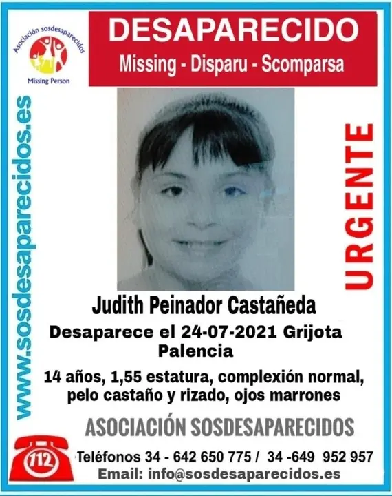 Informaci&oacute;n sobre la ni&ntilde;a a la que se busca en Grijota (Palencia).