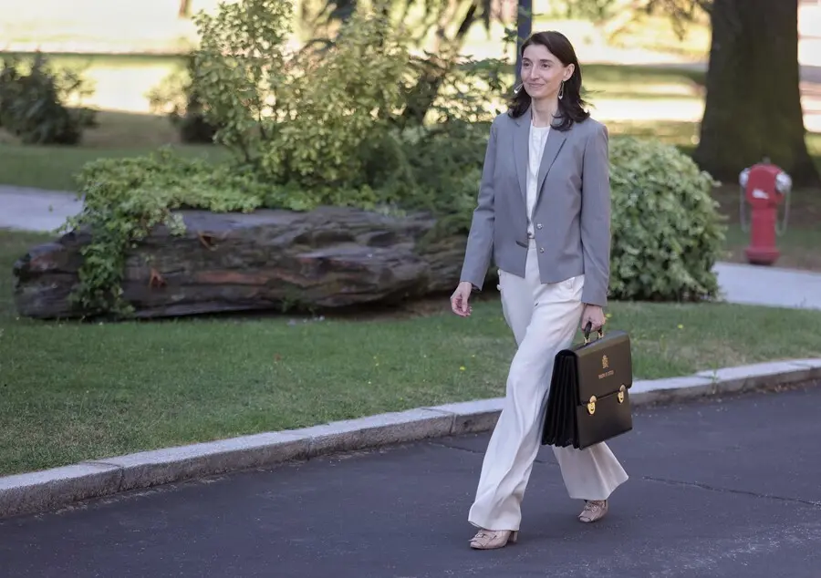 La ministra de Justicia, Pilar Llop, llega al Palacio de la Moncloa para participar en el primer Consejo de Ministros tras la remodelaci&oacute;n del Gobierno
