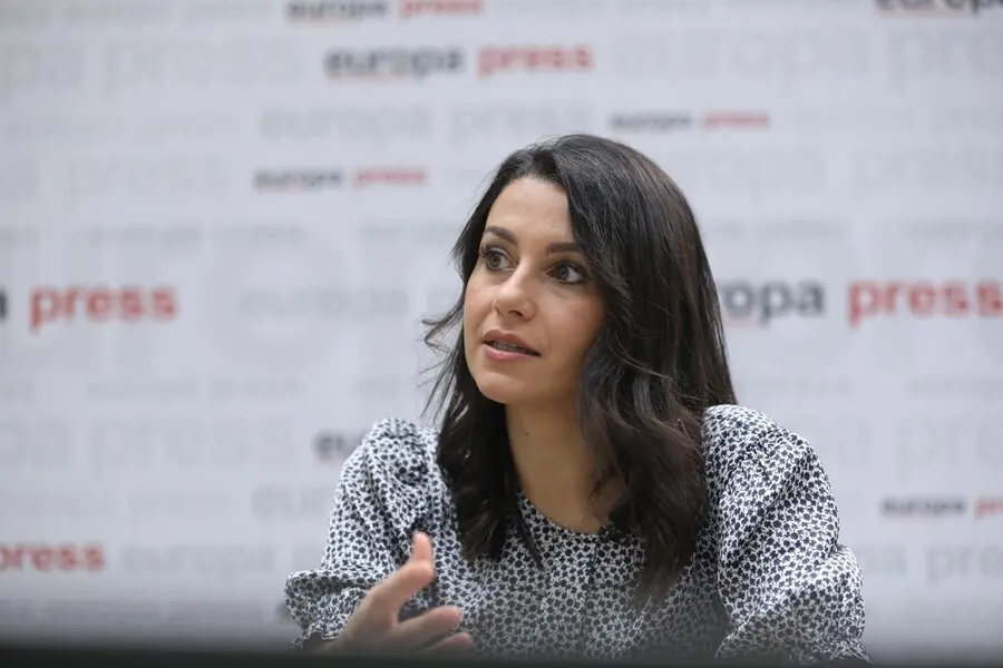 La presidenta de Ciudadanos, In&eacute;s Arrimadas, durante una entrevista con Europa Press.
