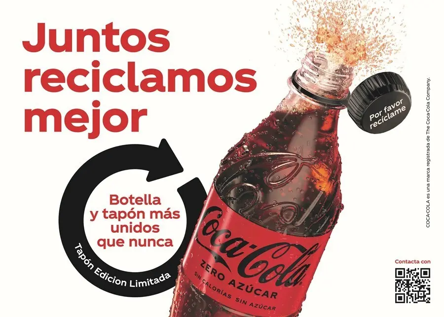 Coca-Cola lanza en Espa&ntilde;a sus nuevos tapones adheridos a sus botellas