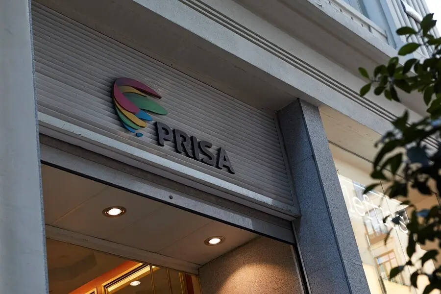 Archivo - Logo de Grupo Prisa en domicilio Social, en la Gran V&iacute;a, 32 de Madrid (Espa&ntilde;a), a 19 de noviembre de 20202.