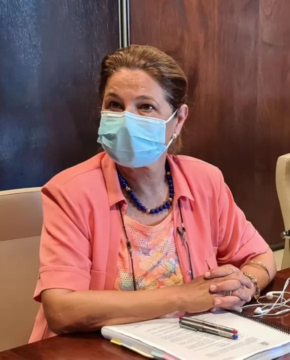 La vicepresidenta primera de la Junta, Pilar Blanco-Morales, en la reuni&oacute;n del CPFF