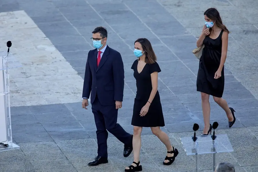 Imagen de recurso (I-D) del ministro de la Presidencia, Relaciones con las Cortes y Memoria Democr&aacute;tica, F&eacute;lix Bola&ntilde;os; la ministra de Derechos Sociales y Agenda 2030, Ione Belarra y la ministra de Igualdad, Irene Montero.