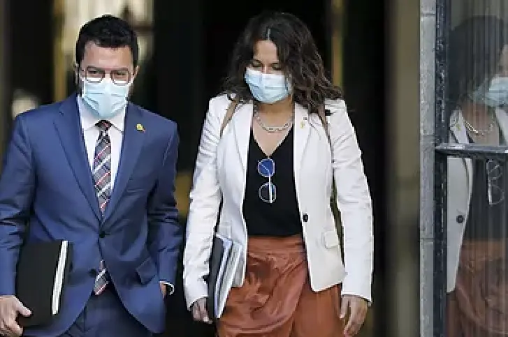 El presidente de la Generalitat y la consellera de la PresidenciaAndreu Dalmau EFE