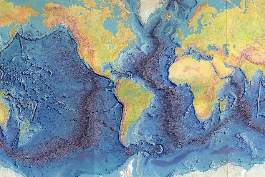 Mapa mundial del suelo oce&aacute;nico