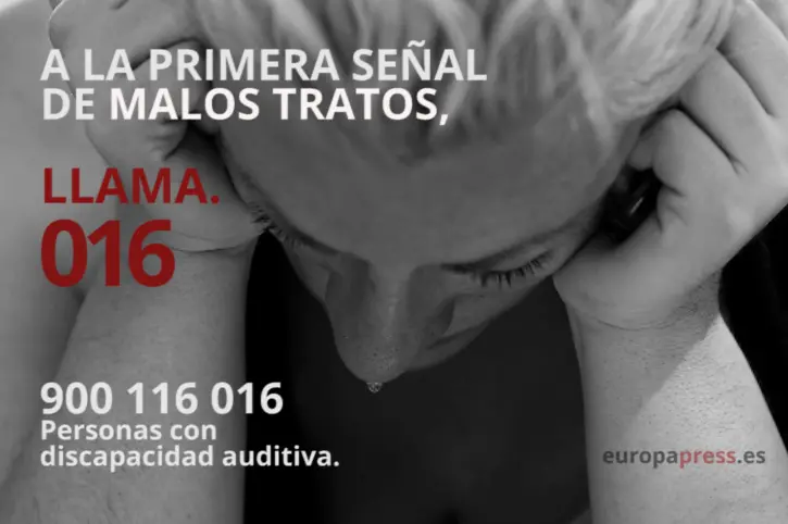 Archivo - Violencia de g&eacute;nero, tel&eacute;fono 016