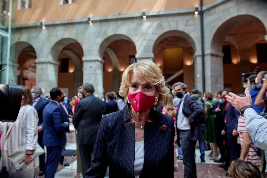 Archivo - La ex presidenta de la Comunidad de Madrid Esperanza Aguirre en la Real Casa de Correos de la Puerta del Sol