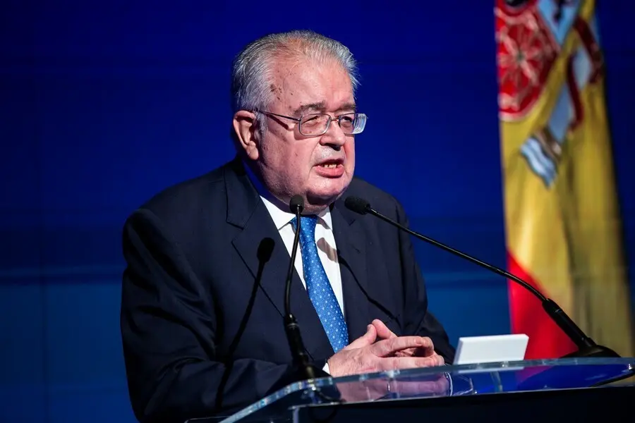 El presidente del Tribunal Constitucional, Juan Jos&eacute; Gonz&aacute;lez Rivas, en la clausura de la segunda jornada del encuentro internacional de juristas organizado por la World Jurist Association, a 6 de julio de 2021, en la Casa Am&eacute;rica, Madrid, (Espa&ntilde;a). Esta 