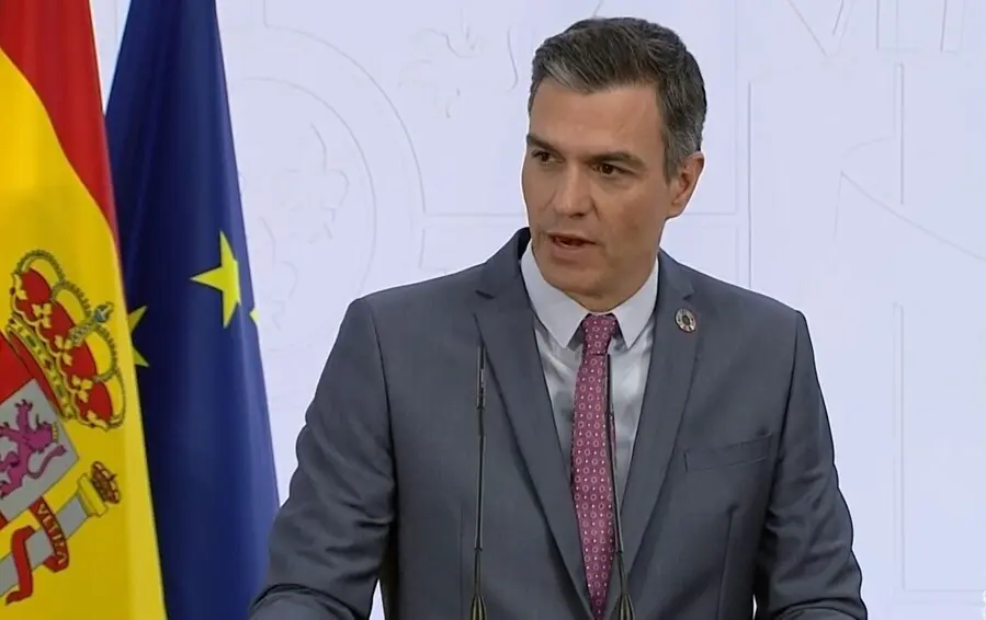 El presidente del Gobierno, Pedro S&aacute;nchez, durante una comparecencia p&uacute;blica en La Moncloa.