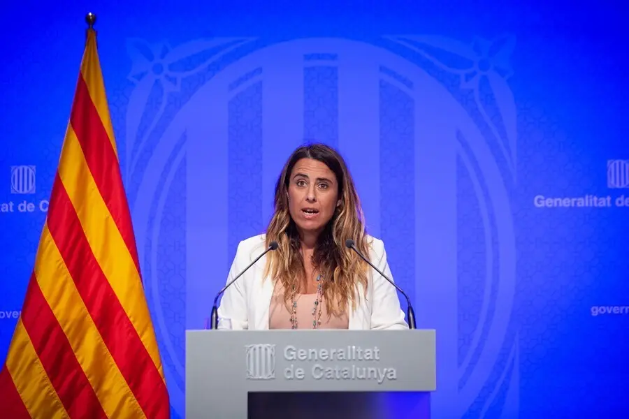 La portavoz del Govern, Patr&iacute;cia Plaja, ofrece una rueda de prensa tras una reuni&oacute;n del Consejo Ejecutivo de la Generalitat, a 3 de agosto de 2021, en Barcelona, Catalu&ntilde;a, (Espa&ntilde;a). Esta comparecencia se produce un d&iacute;a despu&eacute;s de que el Gobierno de Espa&ntilde;a