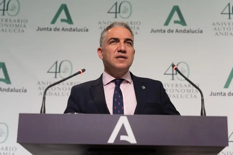 Rueda de prensa posterior al Consejo de Gobierno. Comparece el consejero de la Presidencia, Administraci&oacute;n P&uacute;blica e Interior y portavoz del Gobierno andaluz, El&iacute;as Bendodo . a 03 de agosto del 2021 en el Palacio de San Telmo, Sevilla (Andaluc&iacute;a)