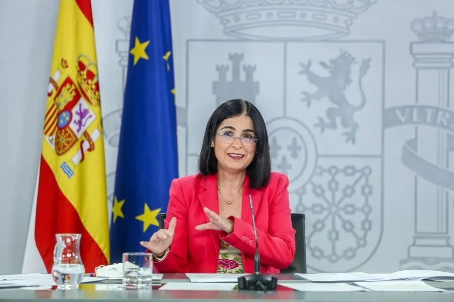 La ministra de Sanidad, Carolina Darias, durante la rueda de prensa posterior al Consejo Interterritorial del Sistema Nacional de Salud, a 4 de agosto de 2021, en La Moncloa, Madrid, (Espa&ntilde;a). 