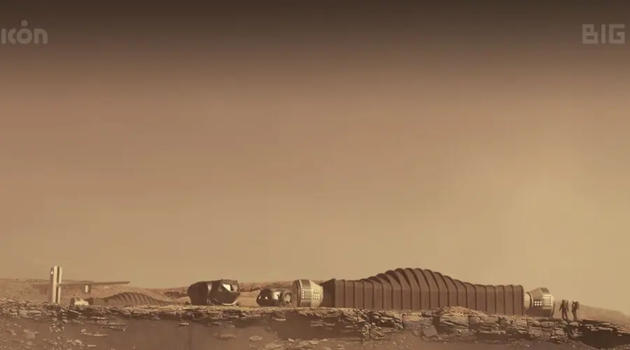 Representaci&oacute;n visual en Marte del concpeto Mars Dune Alpha