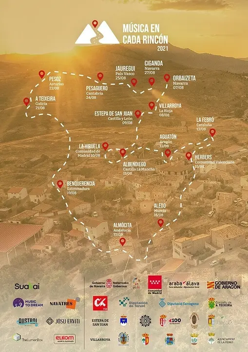 La II edici&oacute;n de 'M&uacute;sica en cada rinc&oacute;n' realiza en agosto una gira de 15 conciertos por los municipios m&aacute;s peque&ntilde;os de cada comunidad aut&oacute;noma del pa&iacute;s