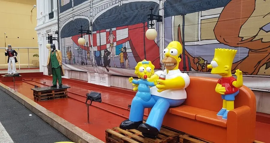 Archivo - Figuras de los Simpson del Sal&oacute;n del C&oacute;mic de A Coru&ntilde;a