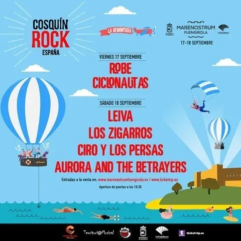 Cartel de Cosqu&iacute;n Rock en Marenostrum Fuengirola