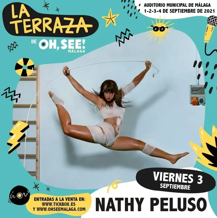 Cartel de Nathy Peluso en 'La Terraza de Oh, See!' M&aacute;laga