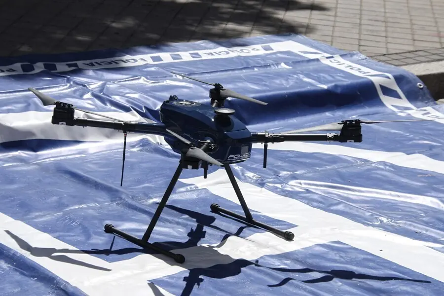 Un dron de la Polic&iacute;a Municipal de Madrid. 
