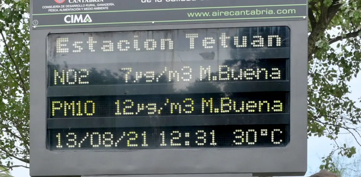 Totem situado en las inmediaciones del Sardinero.