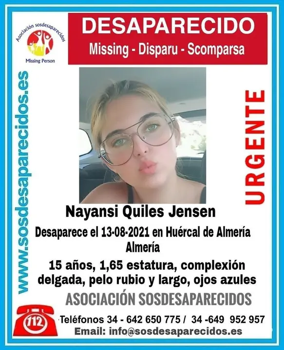El cartel de b&uacute;squeda de la menor desaparecida.